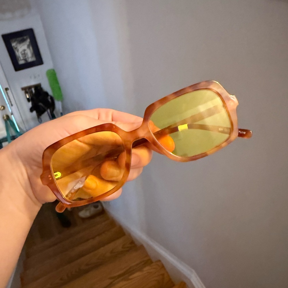 Brown Sunglasses with Yellow Lenses